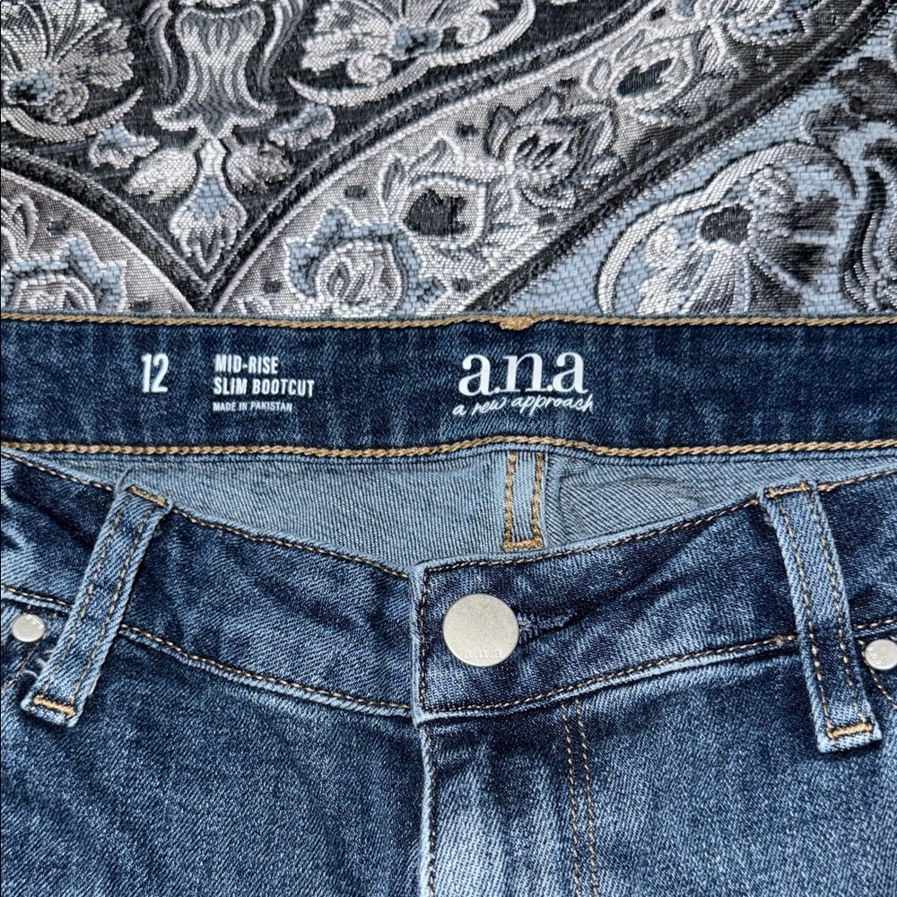 a.n.a Blue Denim Mid-Rise Jeans
